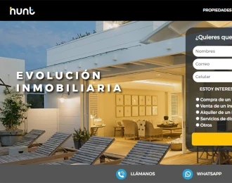 Diseño Landing Pages - Hunt Inmobiliaria